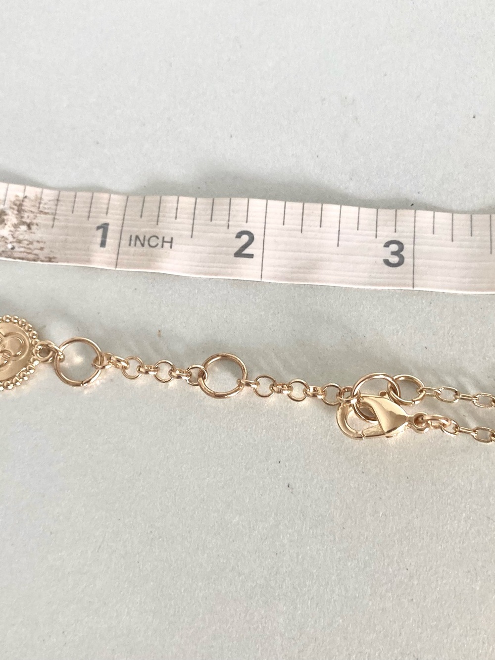 Jessica Simpson Gold-Tone preloved Necklace Turquoise Cream tone Bead Tassels - Picture 9 of 9